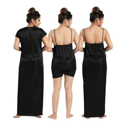 siami Apparels Plain Set of 6 | Soft and Comfortable Womens Nightwear Nighty | Stylish Gown Dress | Nightdress Night Gown for Women image 3