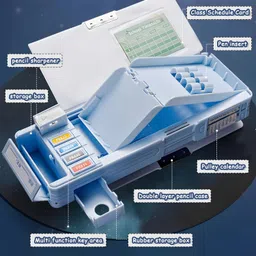 Kiddie Galaxia Magnetic Space Compass Box Multifunctional Pencil Box for Kids Magnetic Compass Space Theme Return Gifts for Boys & Girls(Accessories Not Included) image 3