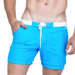 taddlee Men Swimwear Solid Basic Long Swim Boxer Trunks Board Shorts Swimsuits (S) image 1