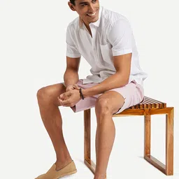 amazon brand - symbol Men's Cotton Shirt | Casual | Plain | Half Sleeve - Regular Fit (Available in Plus Size and Combo Packs) image 3