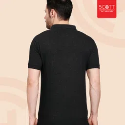 scott international Men's Rich Cotton Regular Fit Striper Polo T-Shirt, Collar Shirt for Men, Cotton Polo image 3
