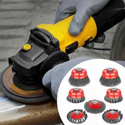 THE STYLE SUTRA® 7Pcs Angle Grinder Wire Wheel Brush Cup Set Multipurpose with Threaded Arbor | Home & Garden | Tools | Power Tools | Grinders image 4