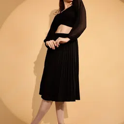 nuevosdamas Women Elegant Solid Blouse Top image 4