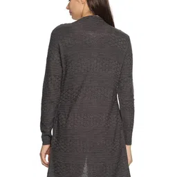 clapton Women's Round Neck Acrylic Blend Full Sleeve Outer Long Buttoned with 2 Pockets Casual Sweater Cardigan image 3