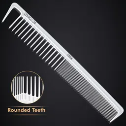 VEGA PROFESSIONAL Wide Cutting Comb, (Carbon Anti-Static White Line Hair Comb), (VPMCC-24) image 3