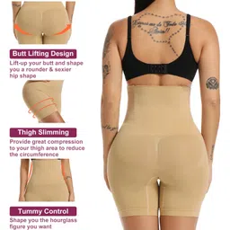hsr High Waisted Body Shaper Shorts Shapewear for Women Tummy Control Thigh Slimming Technology (Free Size : M/L/XL/XXL) (Size : 32 to 40 Inch) image 5