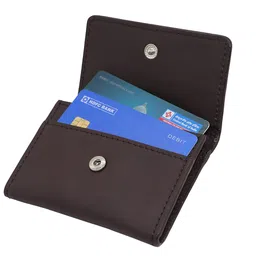 Vittore Real Leather Card Holder Accessories with Single Fold Design (Brown) image 2