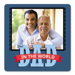 exciting Lives - Personalised Photo Dad Fridge Magnet - Gift for Father's Day, Birthday, for Father, Dad, Papa, Father-in-Law - Size 9 x 9 cm image 2