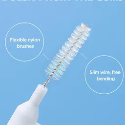 nudfsy 25 Pcs Interdental Brush for Teeth, Can Be Replaced L-Shape Interdental Brush Flosser for Teeth Clean Toothbrush Seam Brush Brush Orthodontics (Orange) image 5