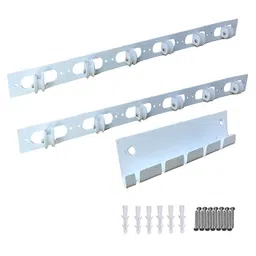 Purnima Marketing Luxury Roof Mount Pulley 1 Wall Holder 2 Ceiling Holders and Screws Kit for Ceiling Clothes Hanger for 6 Pipes image 1