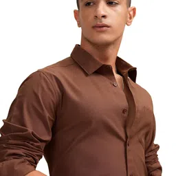 highlander Men's Solid Slim Fit Shirt image 1