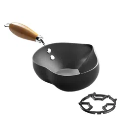 loom tree LOOM TREE® Mini Hot Oil Pan Cookware Butter Melting Pot for Restaurant Induction Cooker with Pot Rack image 1
