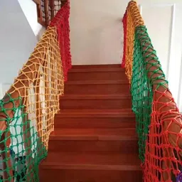 CLUB BOLLYWOOD® Rope Netting for Kids Nylon Sports Netting for Outdoor Wall Staircase 1x5m 5cm|Sporting Goods | Outdoor Sports | Climbing & Caving |1 Rope Netting image 5