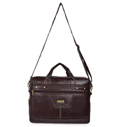 Veneer Men's 15.6 Inch Waterproof Synthetic Leather Computer Laptop Messenger Bag Briefcase Satchel Shoulder Bag (Brown, Large) image 5