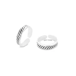 dhruvs collection 925 Oxidized Silver Glossy Finished Toe Ring for Girls & Women - 4.5 Grams image 4