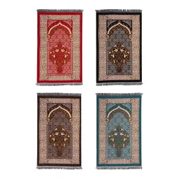 MYADDICTION Prayer Rug 70x110cm Elegant Thick Soft Worship Mat for Kids Men Women Adults Red image 2