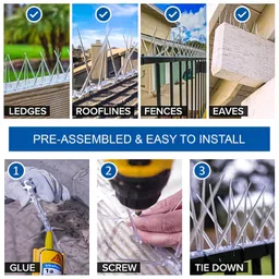Bird Control Spikes (20 Pcs, Plastic) image 4
