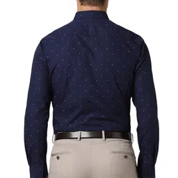 peter england Slim Fit Small Ditsy Printed Full Sleeve Shirt image 3