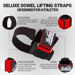 Schiek Dowel Lifting Straps - Red image 3