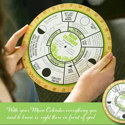 nevar Perpetual Moon Calendar for Gardeners. Garden by the Phases of the Moon. Learn the Best Times to Prune, Plant & Sow. Biodynamic Gardeners & Old Farmers Almanac use the Lunar Cycle to Plant. (Green) image 3