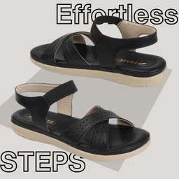 trase Casual Flat Sandals For Women | Footwear For Woman | Flats | Women Sandals | Comfortable Sandals For Women And Girls | Softs And Stylish Sandal For Office And Daily Use image 4