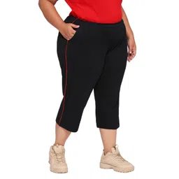 vaishvik Women Plus Size Capri - Black image 1