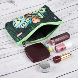 kuber industries Pack of 2 Pencil Pouch | School Geometry Pouch | Square Stationary Pouch | Pen-Pencil Box for Kids | Pencil Utility Bag | Zipper Pencil Organizer | Marvel I am Groot | Green image 5