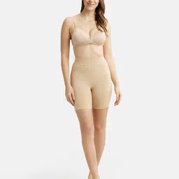jockey SH03 Women's Mid Waist Cotton Rich Elastane Stretch Seamfree Shorts Shapewear with Breathable Inner Thigh Panel image 4