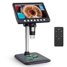 7" LCD Digital Microscope 1200X, 4K Coin Microscope Magnifier image 1