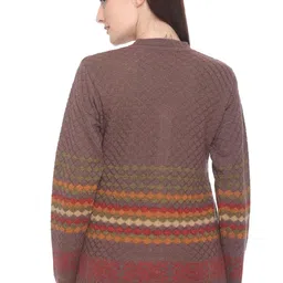 aarbee Full Sleeve Woollen Cardigan for Women with Pockets image 3