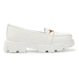 himquen Women Fashion SIG Nature Design Buckle Comfirt Casual Chunkey Loafer Shoe Glossy Pull On Patent Loafers Moccasin for Women| Girl | Ledies image 4