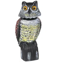 calandis CALANDIS® Garden Owl Decoy Bird Scarer Scarecrow- Wind Activated Spinning Head image 4