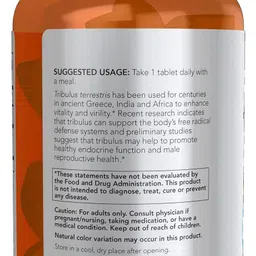 NOW Foods Tribulus 1000mg, 45% Extract, 180 Tablets image 3
