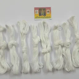 generic Madurai Products Punool, Janeu, Sacred Thread, Janivaara, Poita, Lagun Yajnopavita, Yonya (White) - 10 Pieces image 1