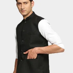 rocksy Bandi Modi Koti, Nehru Jacket for Men, Cotton Waistcoat for All Occasion: Diwali, Wedding, Ethnic, Office Party, Formal & casual Look image 2