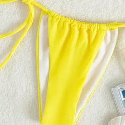 m.a.1 Lycra Poly Plain Polyester Hot Reels Bikini Set image 3