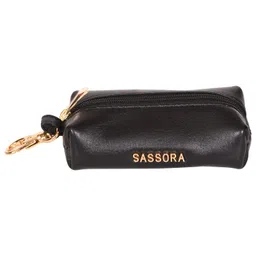 sassora Genuine Leather Small Unisex Key Case (Black) image 1