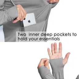 willit Men's UPF 50+ Light Jacket Sun Protection Hooded SPF UV Jacket Hiking Fishing Shirt Long Sleeve Full Zip image 4