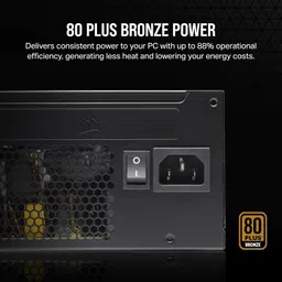 CORSAIR Series CX650 80 Plus Bronze ATX Power Supply, A 120mm thermally Controlled Low-Noise Cooling Fan, Compact 125mm-long casing, Black Sleeved Cables and Powder-Coated casing image 3