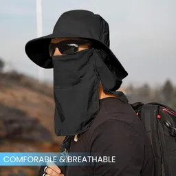 homeaura Mens Sun Hat Wide Brim Summer Sun Cap UV Protection Fishsing Hat Foldable Bucket Hat Outdoor image 5