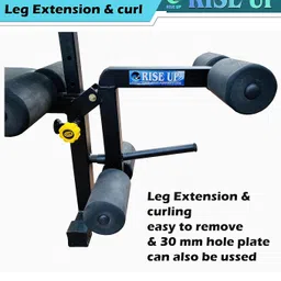 RISE UP Multi Adjustable Bench with Biceps Curl, Leg Ext & Curl, Squat Stand Behind with 5 Adjustable Sitting Position (Capacity 300 kg, Incline) image 3