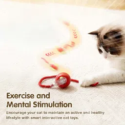 xfopz Interactive Cat Ball Toy, 2024 New Automatic Moving Dog Cat Balls, Premium Smart Self Rolling Cat Ball Kitty Toys USB Rechargeable, Cat Enrichment Toys for Bored Indoor Cats Dogs image 3