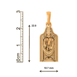 akshat sapphire 925 Sterling Silver 22k Gold Plated God Bala Ji Pendant Lord Bajrang Bali Locket for Men and Women image 2