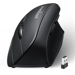 Perixx PERIMICE-715, Wireless Ergonomic Vertical Mouse - 2.4 G - 1600 dpi - Right Handed - Natural Ergonomic Vertical Design image 1