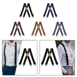 club bollywood The Style Sutra 3xSuspenders for Men Unisex Elastic Straps Trouser 4 Clips x Shaped 3.5cm Wide black|Clothing Shoes & Accessories | Mens Accessories | Suspenders Braces image 4
