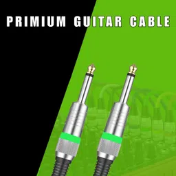 SeCro 6.35mm Guitar Cable Premium 6.35mm Mono Jack 1/4" TS Cable Unbalanced Guitar Patch Cords/Instrument Cable Male to Male with Zinc Alloy Housing. (GREEN, 10Feet(3Meter)) image 2