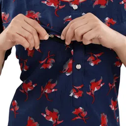 fabme Women's Cotton Maxi Casual Regular Nightgown image 5