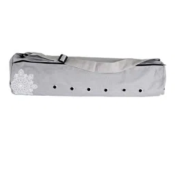 Enakshi (LABEL) Creations Yoga Mat Bag Breathable Fitness Pouch Canvas Wear Resistant Yoga Mat Carrier GraySporting Goods|Fitness Running & Yoga|Yoga & Pilates|Mat Carriers & Bags image 1