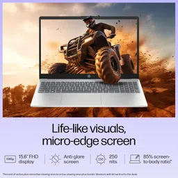 HP Laptop 15, Intel® Core™ i3-1315U, 8GB DDR4 Ram,512GB SSD,Intel UHD Graphics, Windows 11 + MS Office'2021, Dual Speakers,15.6-inch(39.6 cm),FHD, Matt Silver,1.59 kg,15-fd0129TU image 5