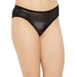 clovia Women's Lace Low Waist Bikini Panty in Black image 3